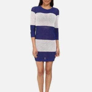 Tommy Bahama Blue White Striped Knit Swim Cover Up Dress M